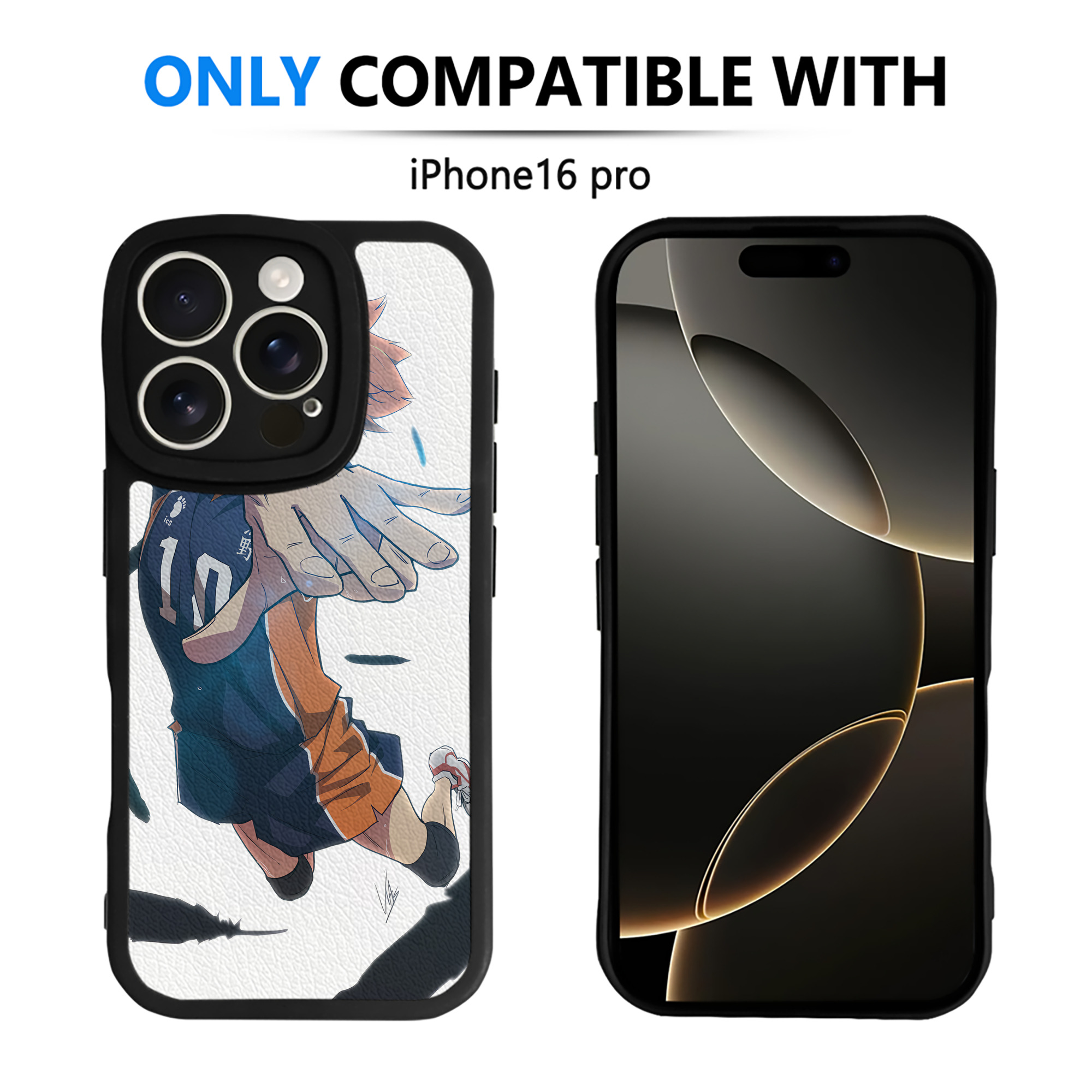 （画像用） ハイキュー!! Haikyu!! 【iPhone 16シリーズ対応】シリコンスマホケース（レザー調） 材質：シリコン
